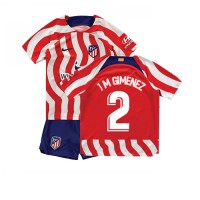 Atletico Madrid Jose Gimenez #2 Fotballklær Hjemmedraktsett Barn 2022-23 Kortermet (+ korte bukser)